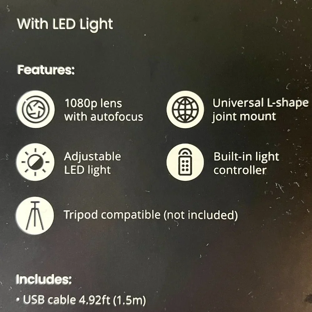 NEW GameStop 1080p High Definition Streaming Camera with LED Light - NIB